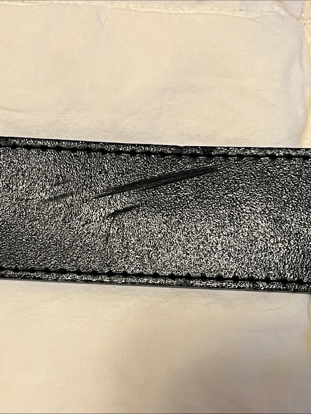 Black Leather Waist Belt with Gold Horsebit Accent - Picture 6 of 6